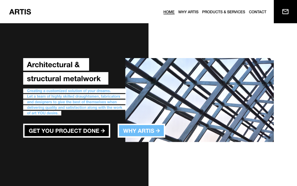 Web Design for Architectural & structural metalwork company | Architectural & structural metalwork website. | London, UK